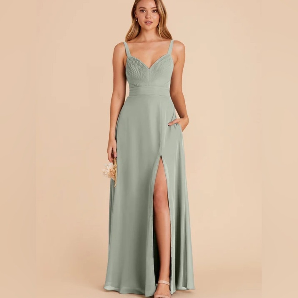Birdy Grey Deborah Chiffon Sage Bridesmaid Dress
